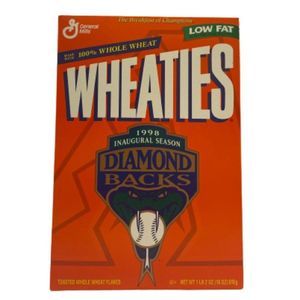 🆕1998 Wheaties Diamond Backs Inaugural Season Cereal Box